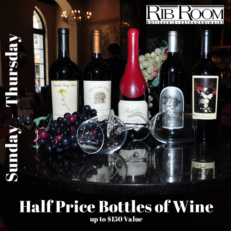 Save half price on wine special